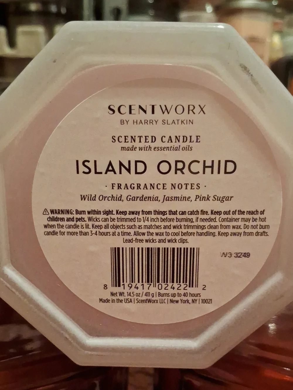 ScentWorx Island Orchid Scented Candle - Purple Label
